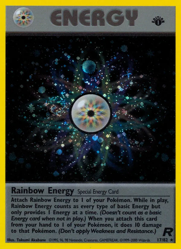Rainbow Energy #17 Team Rocket Pokemon card
