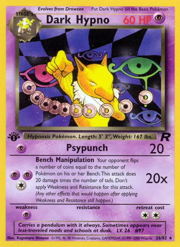 Dark Hypno #26 Team Rocket Pokemon card
