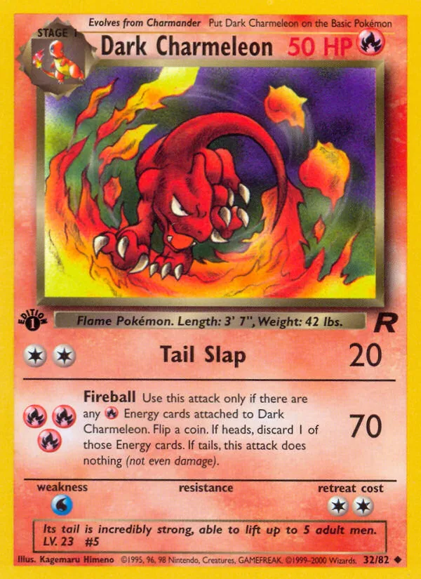 Dark Charmeleon #32 Team Rocket Pokemon card