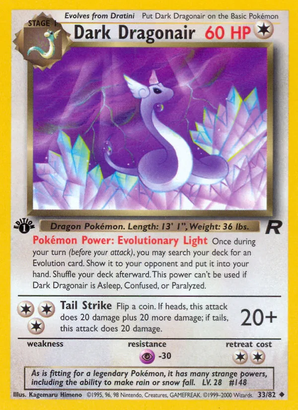 Dark Dragonair #33 Team Rocket Pokemon card