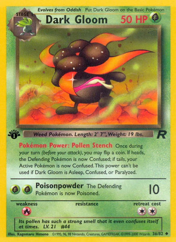 Dark Gloom #36 Team Rocket Pokemon card