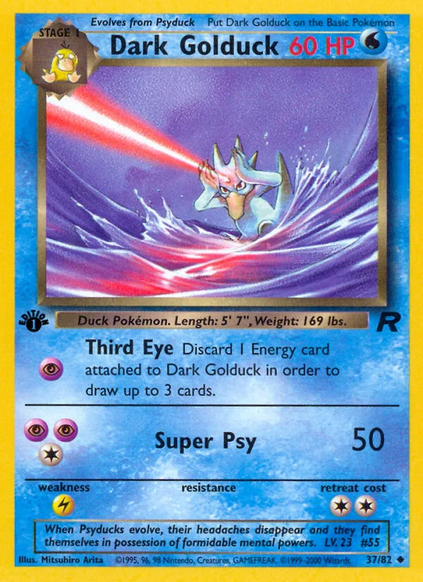 Dark Golduck #37 Team Rocket Pokemon card