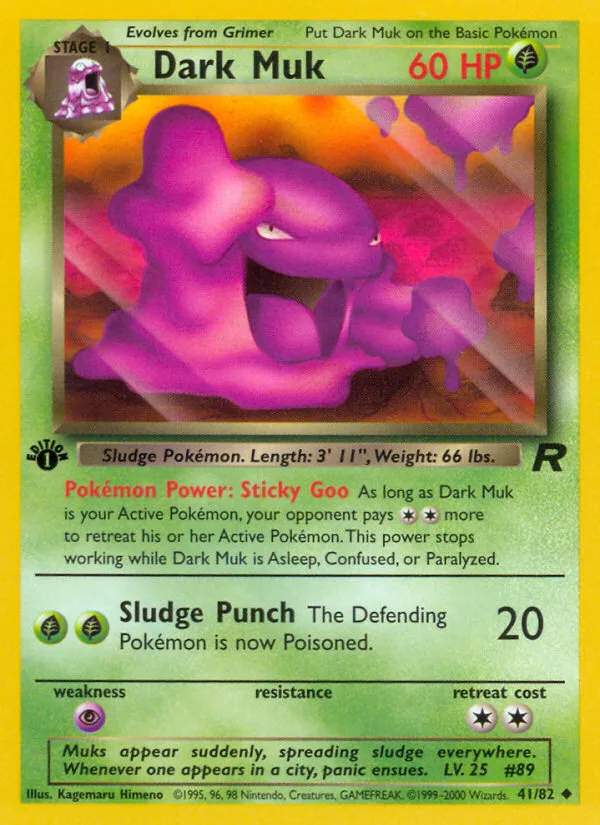 Dark Muk #41 Team Rocket Pokemon card