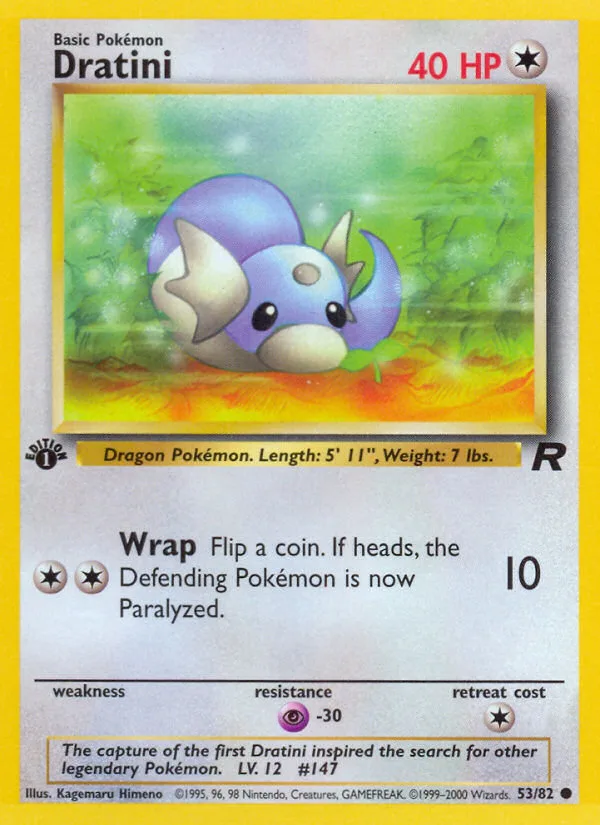 Dratini #53 Team Rocket Pokemon card