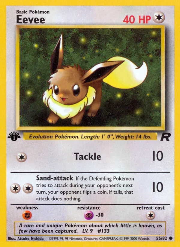 Eevee #55 Team Rocket Pokemon card