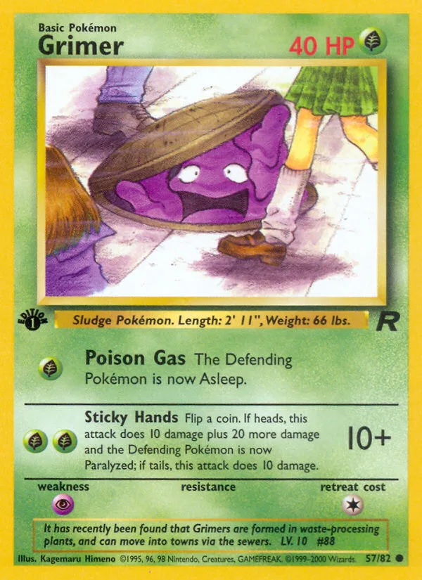 Grimer #57 Team Rocket Pokemon card