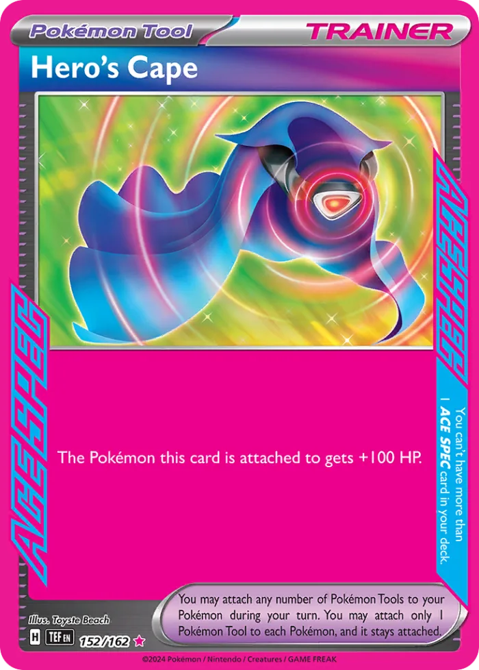 Hero's Cape #152 Temporal Forces Pokemon card