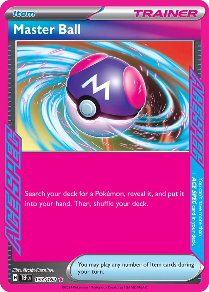 Master Ball #153 Temporal Forces Pokemon card