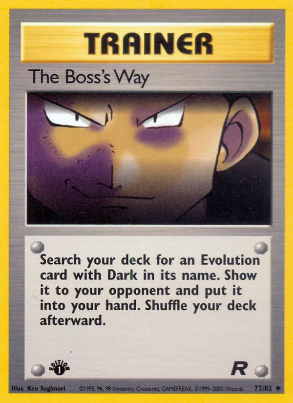 The Boss's Way #73 Team Rocket Pokemon card