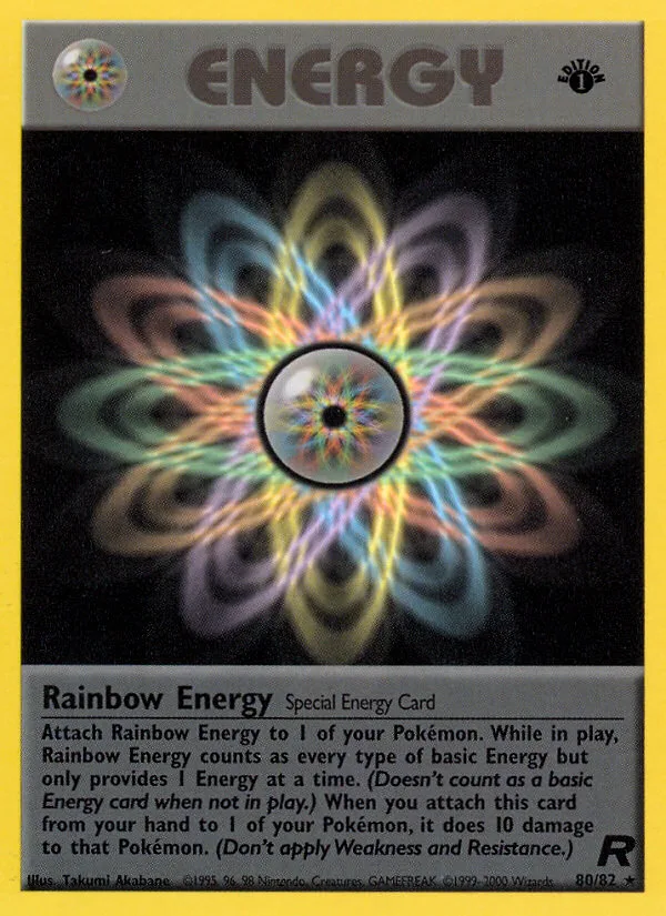 Rainbow Energy #80 Team Rocket Pokemon card