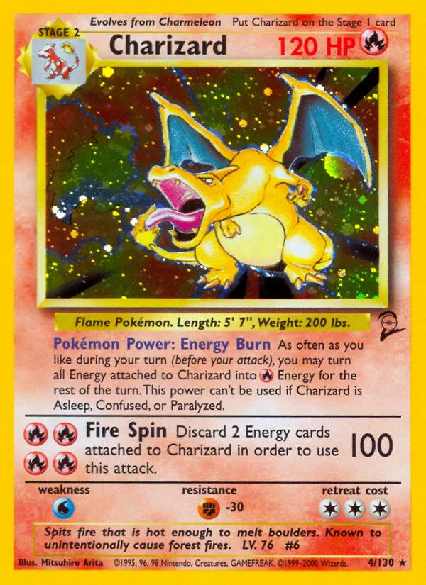 Charizard #4 Base Set 2 Pokemon card