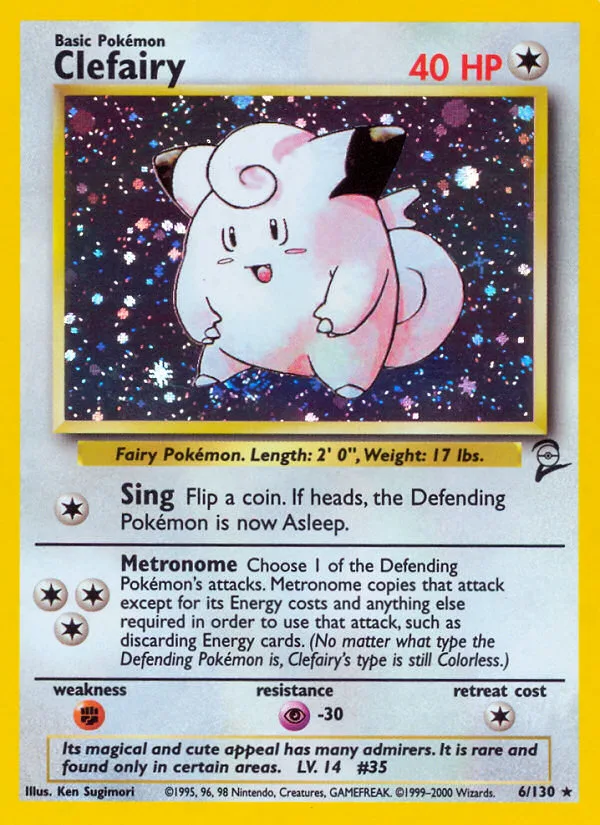 Clefairy #6 Base Set 2 Pokemon card