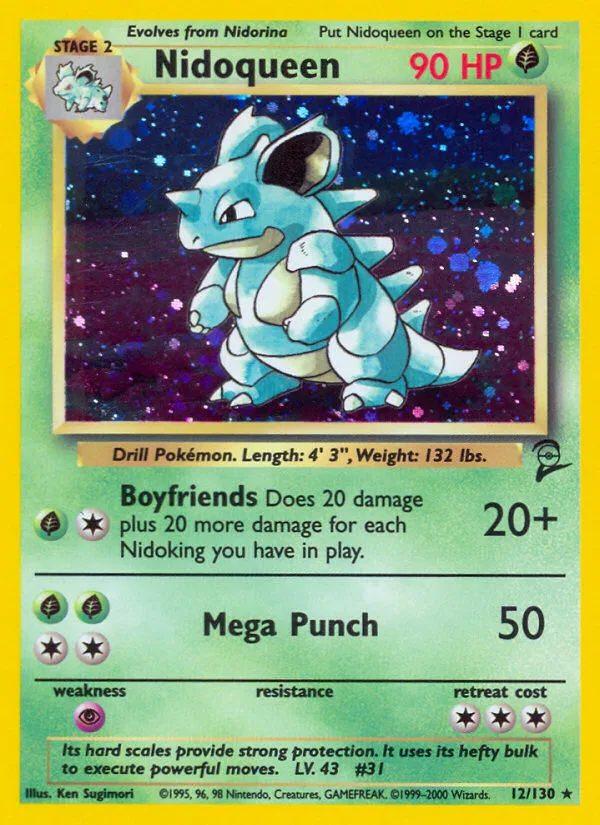 Nidoqueen #12 Base Set 2 Pokemon card