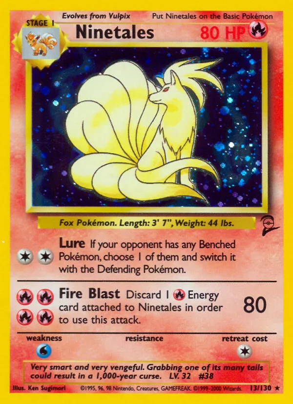 Ninetales #13 Base Set 2 Pokemon card