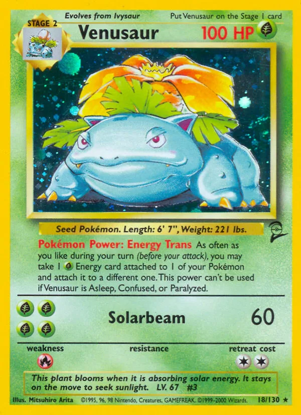Venusaur #18 Base Set 2 Pokemon card