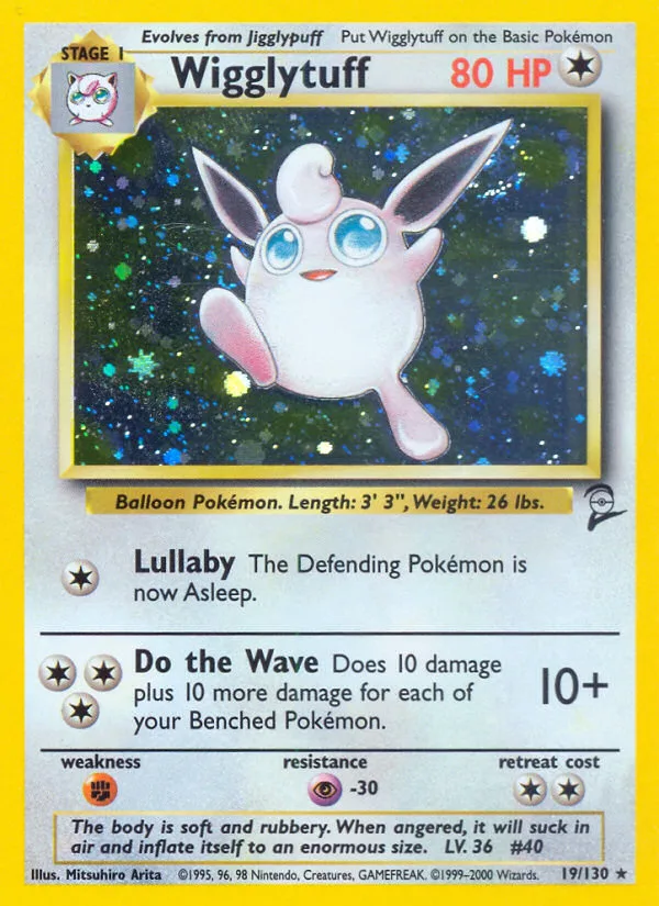 Wigglytuff #19 Base Set 2 Pokemon card