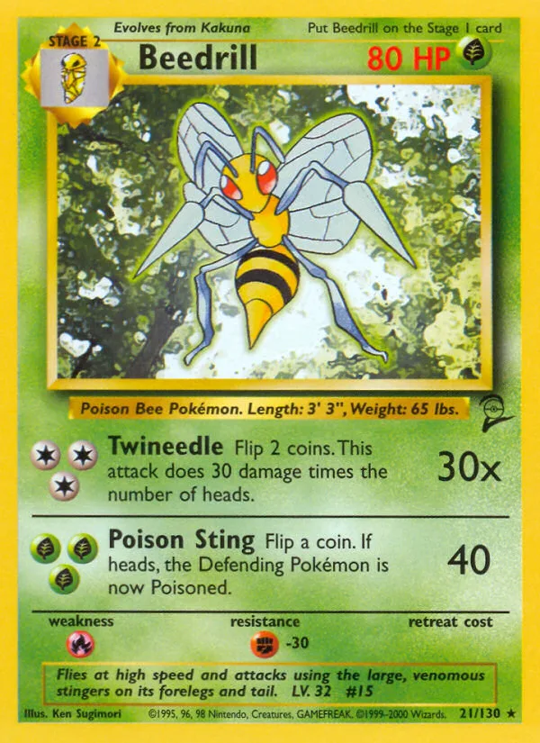Beedrill Base Set 2 card