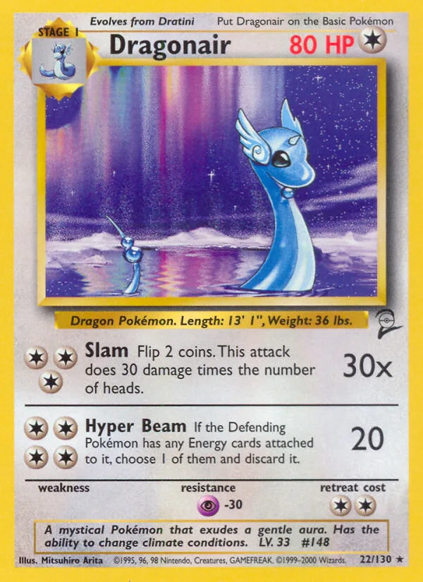Dragonair #22 Base Set 2 Pokemon card