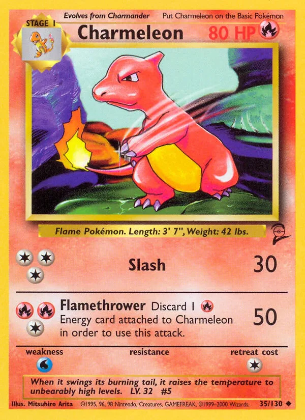 Charmeleon Base Set 2 card