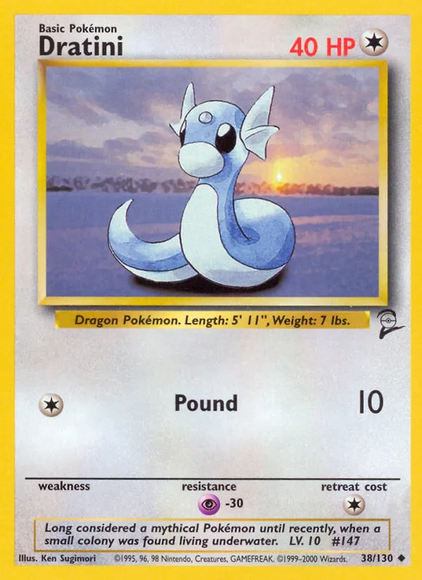 Dratini #38 Base Set 2 Pokemon card