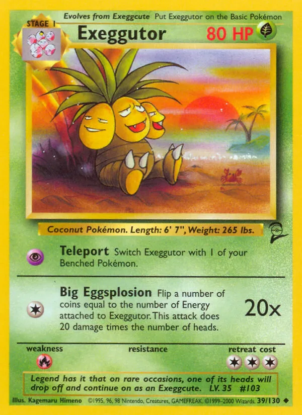 Exeggutor Base Set 2 card