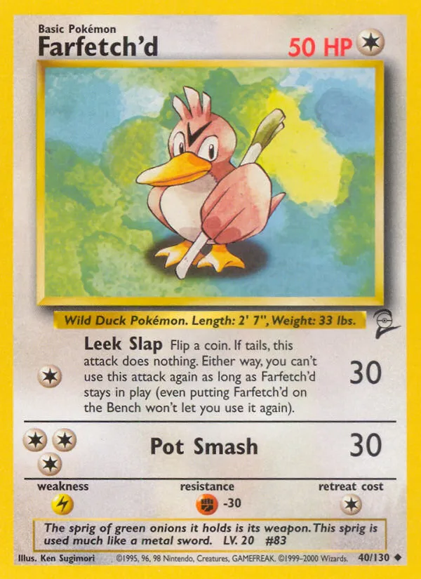 Farfetch'd Base Set 2 card