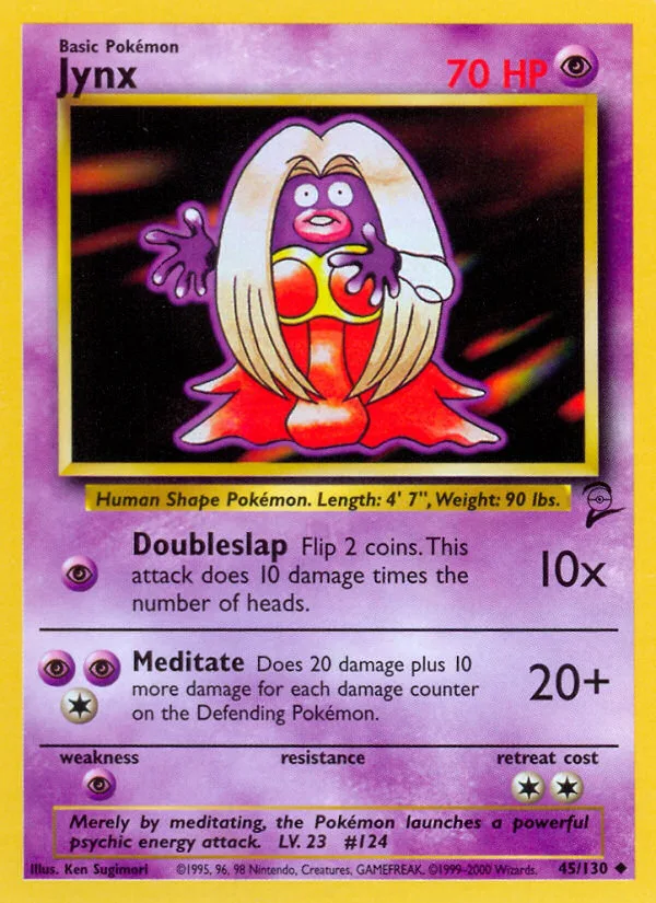Jynx #45 Base Set 2 Pokemon card