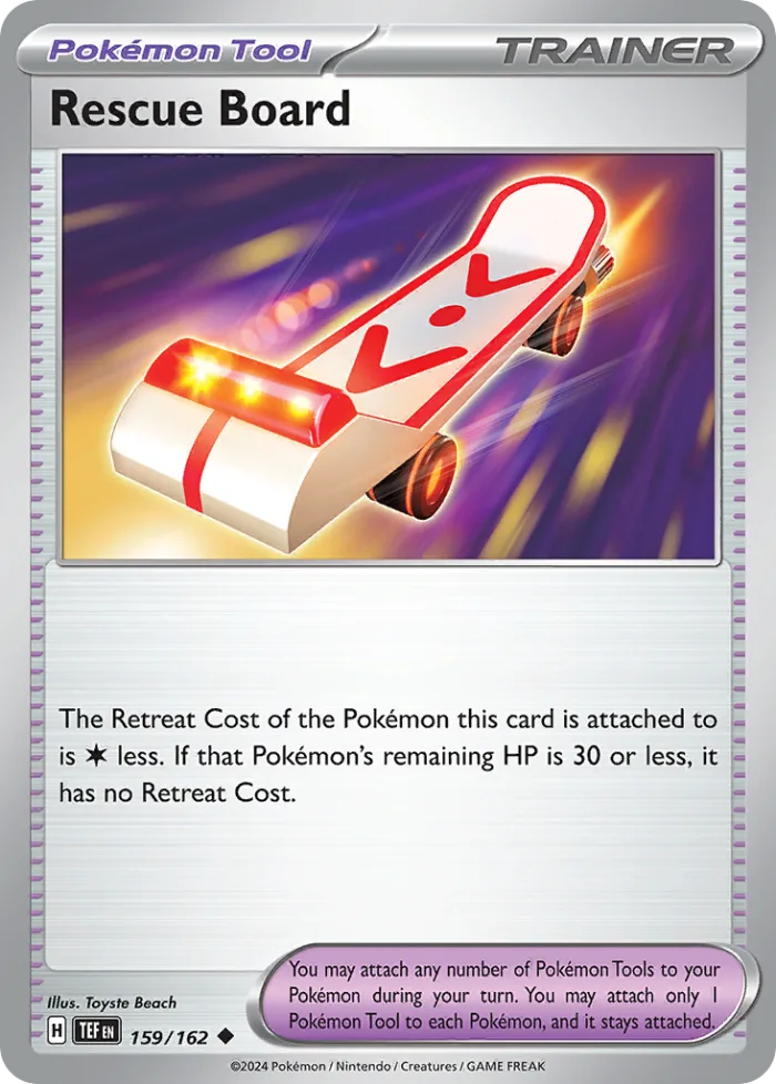 Rescue Board #159 Temporal Forces Pokemon card