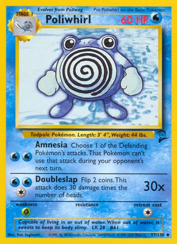 Poliwhirl Base Set 2 card