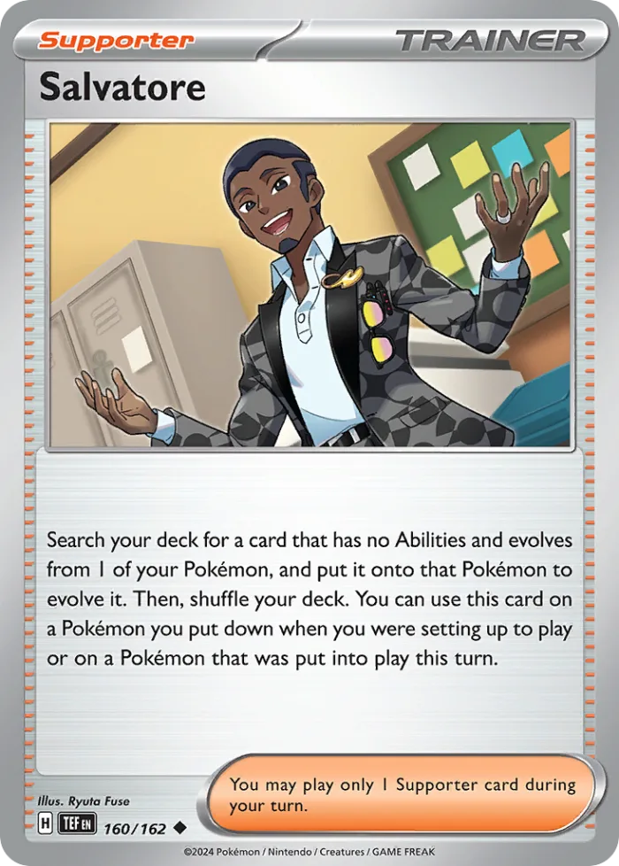 Salvatore #160 Temporal Forces Pokemon card