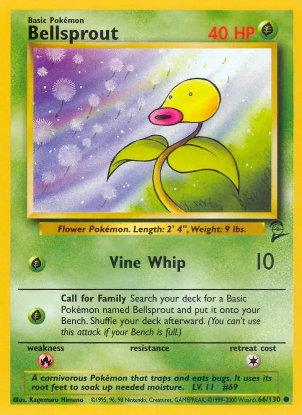 Bellsprout Base Set 2 card