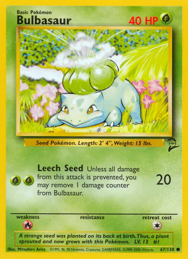 Bulbasaur #67 Base Set 2 Pokemon card