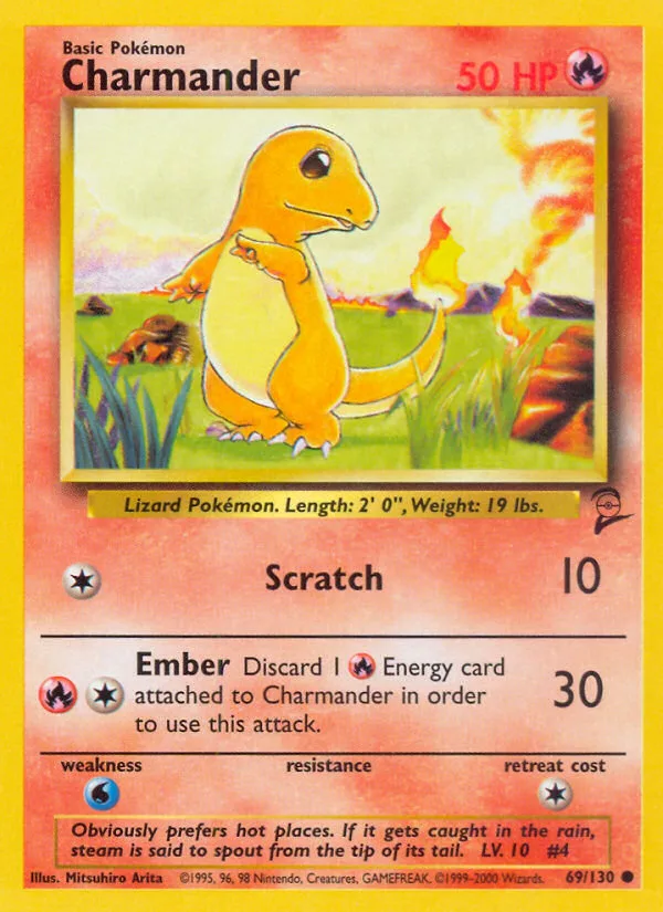 Charmander Base Set 2 card