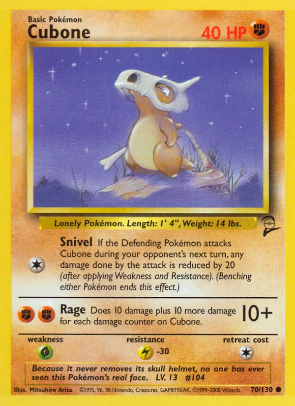 Cubone Base Set 2 card