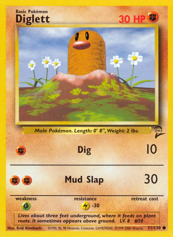 Diglett Base Set 2 card