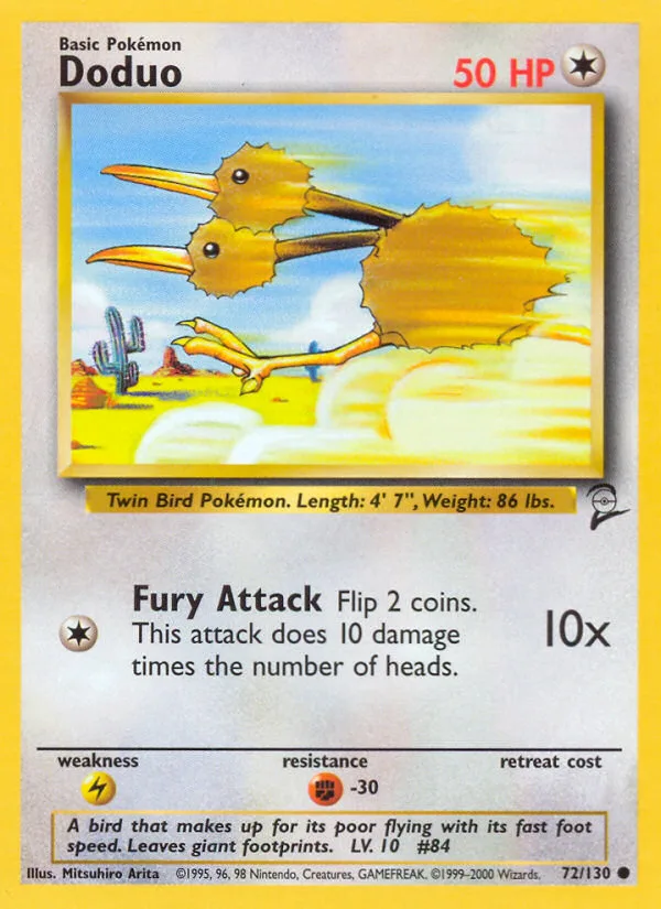 Doduo Base Set 2 card