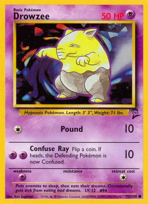 Drowzee Base Set 2 card