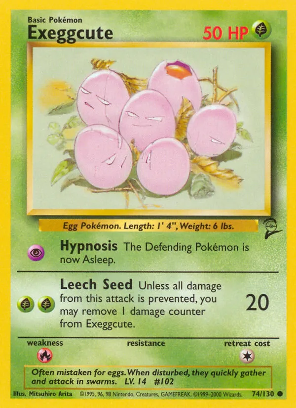 Exeggcute #74 Base Set 2 Pokemon card