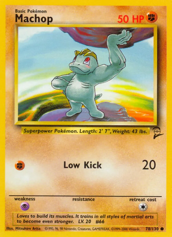 Machop Base Set 2 card