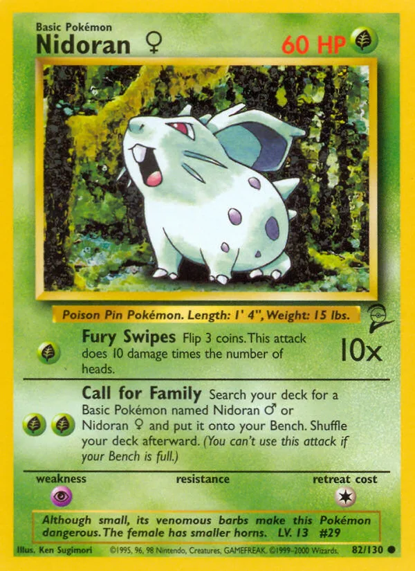 Nidoran ♀ Base Set 2 card
