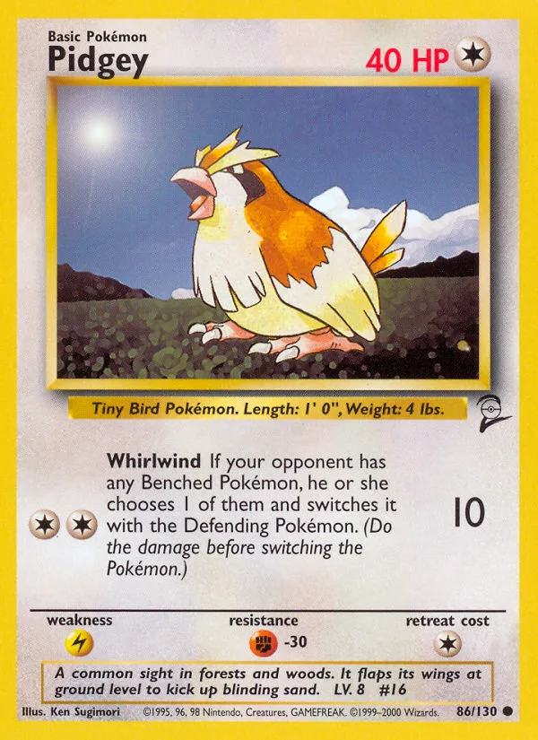 Pidgey Base Set 2 card