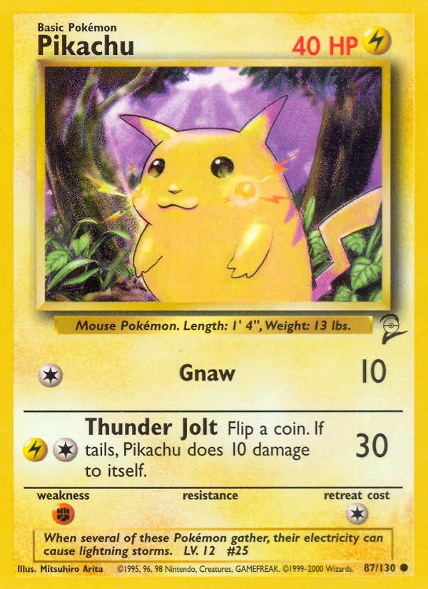 Pikachu Base Set 2 card
