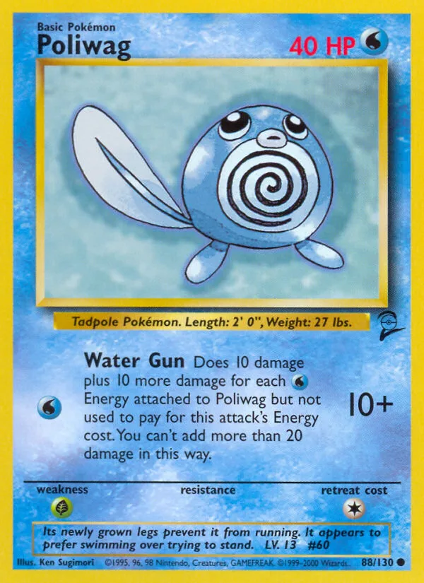 Poliwag Base Set 2 card