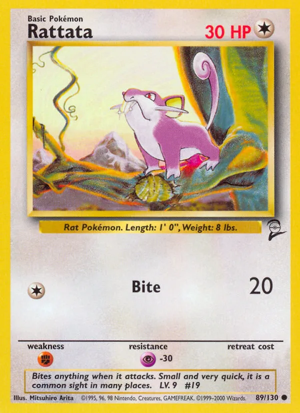 Rattata Base Set 2 card