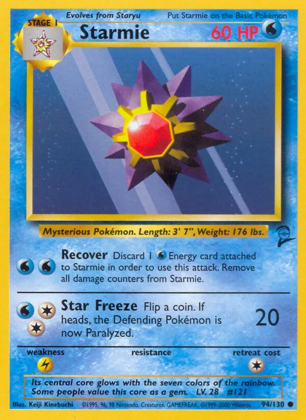 Starmie Base Set 2 card