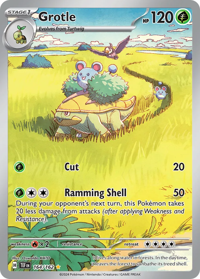 Grotle #164 Temporal Forces Pokemon card