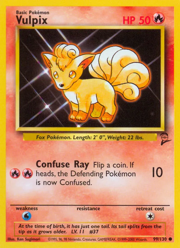 Vulpix Base Set 2 card