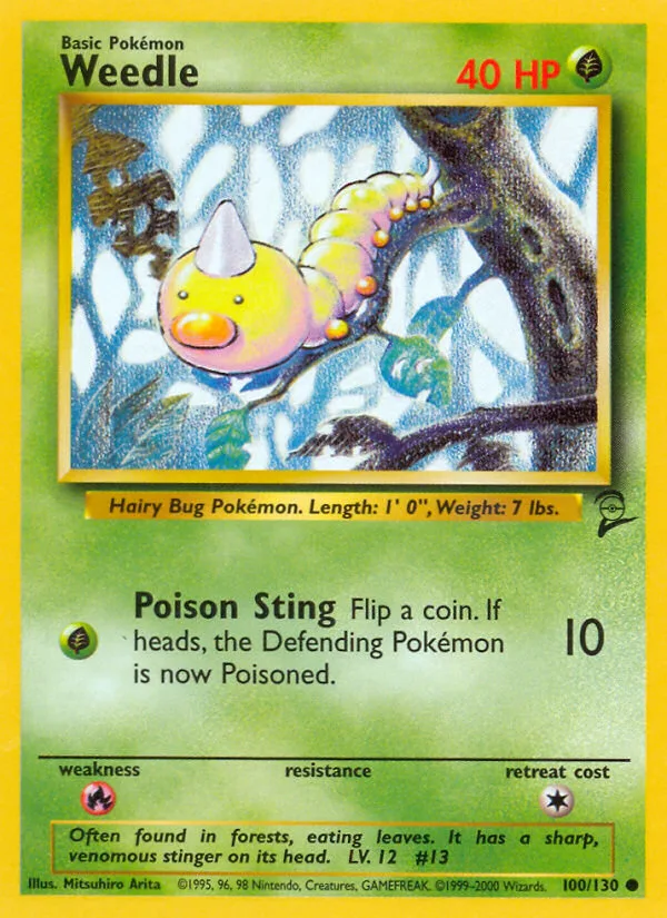 Weedle Base Set 2 card