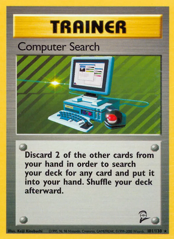 Computer Search #101 Base Set 2 Pokemon card