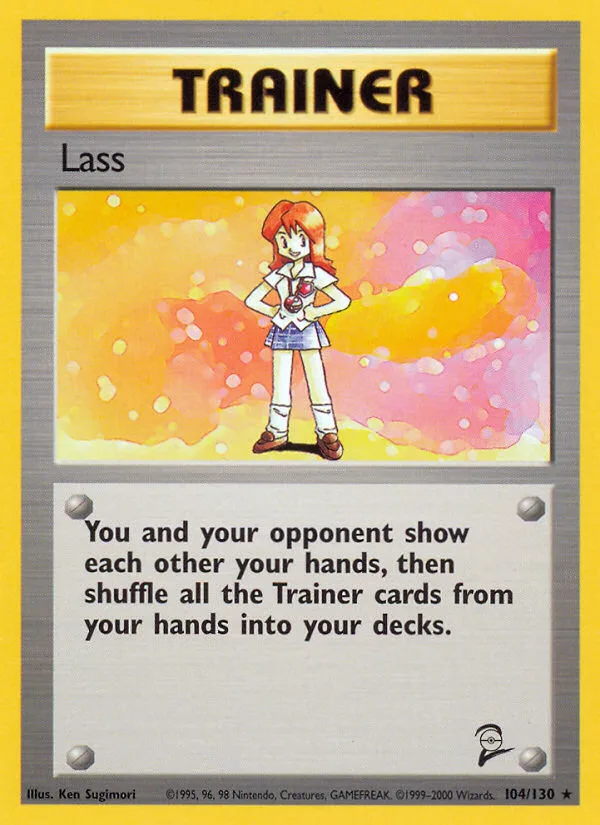 Lass #104 Base Set 2 Pokemon card